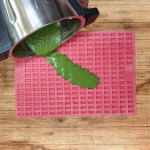 Backmatte für Hundekekse, Thermomix, Spinat-Käse läuft auf die Backmatte